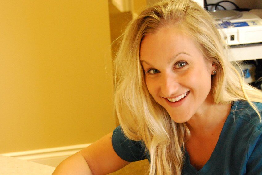 Princeton Center for Dental Aesthetics team member smiling at the front desk